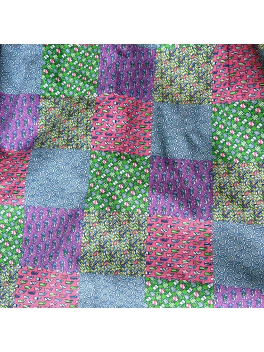 Vineyard Vines Kentucky Derby Strapless Patchwork Dress Preppy Horseshoe Print - Picture 8 of 10